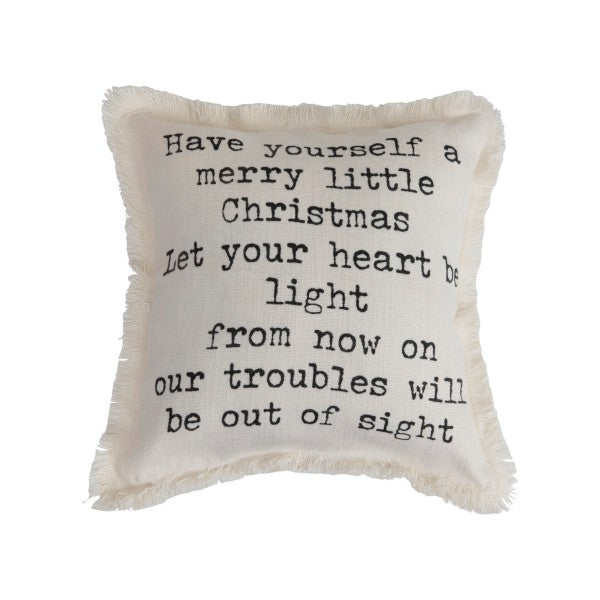 Christmas Pillow with Fringe