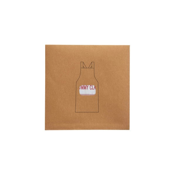 "Mommy Claus" Cotton Apron with Embroidery, Striped Pocket and Ruffle