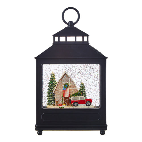 11" BARN AND TRUCK LIGHTED WATER LANTERN