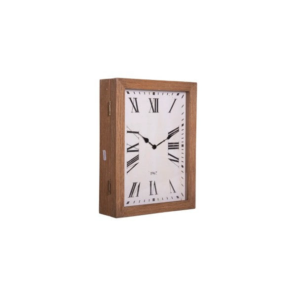 Wood Double Sided Clock With Bracket