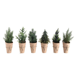 Faux Tree with Paper Wrapped Pot, 6 Styles