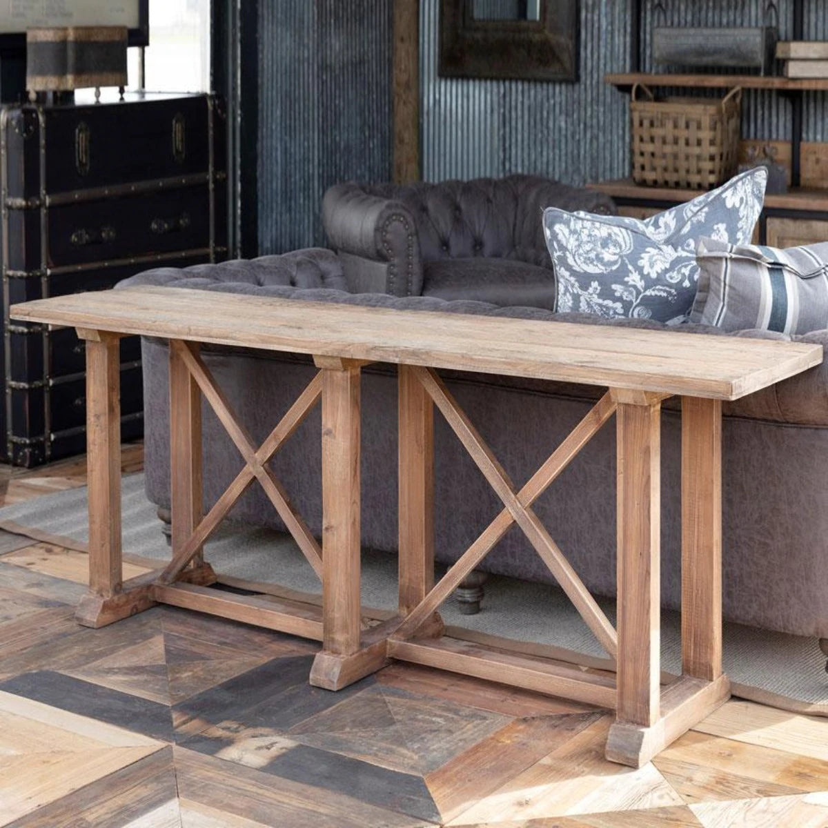 Reclaimed Oak & Pine Sofa Console