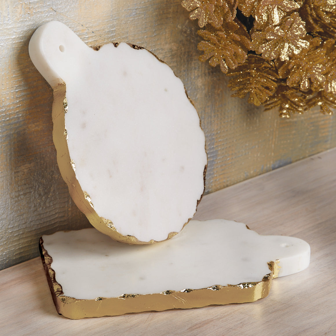 Round Gold Marble Board