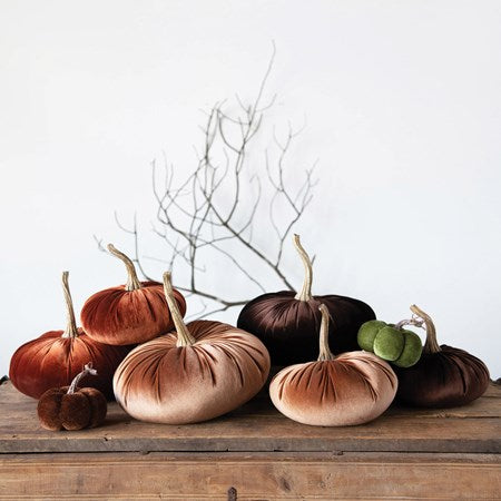 Round Velvet Pumpkin