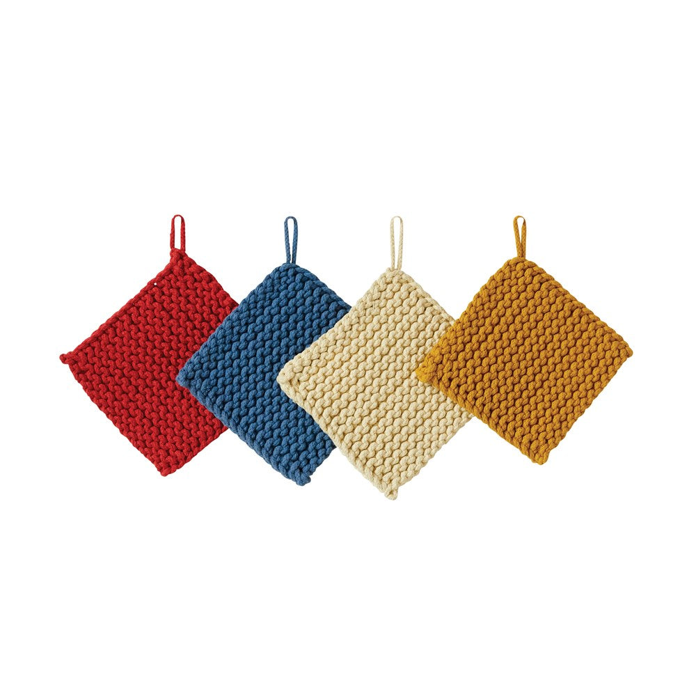 Cotton Crocheted Pot Holder - 3 Colors – Salt & Honey Market