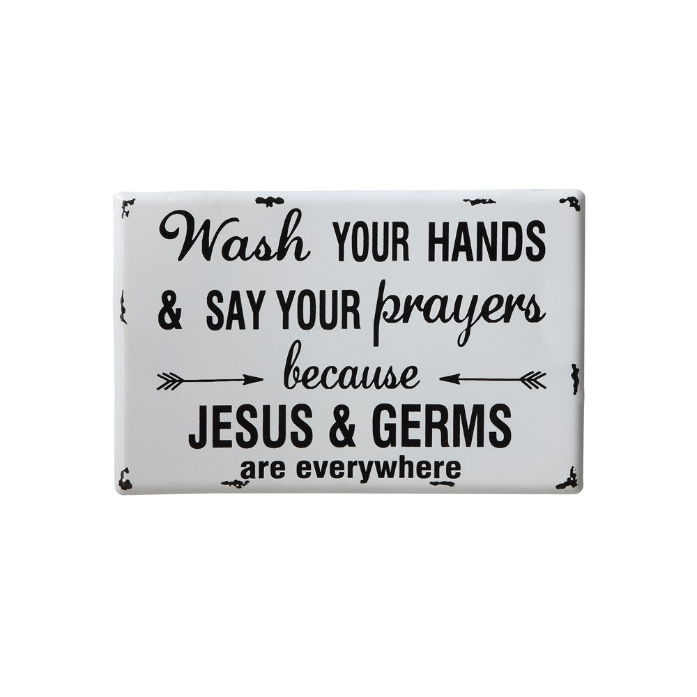 Wash Your Hands Metal Sign