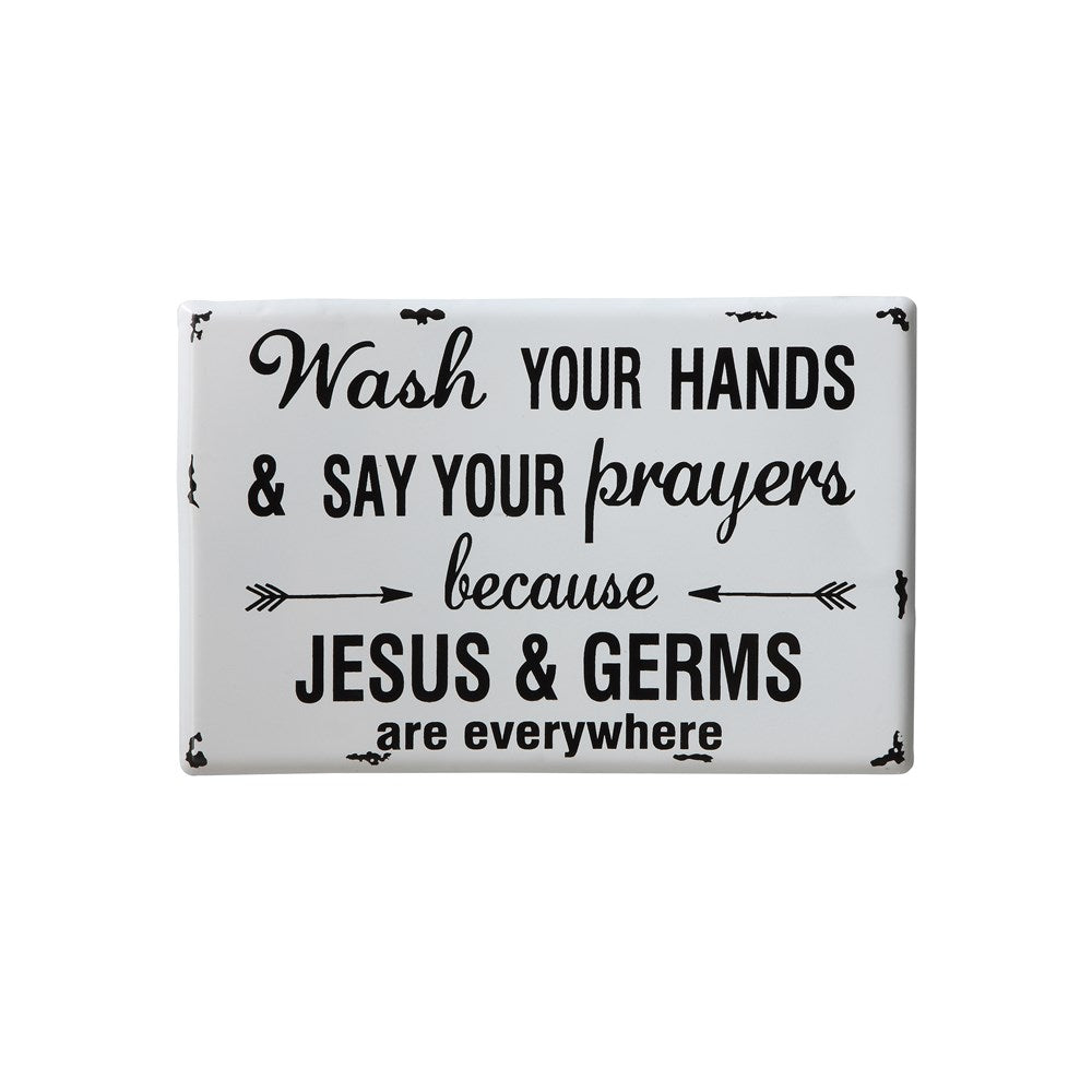 Wash Your Hands Metal Sign