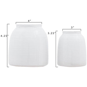 White Terra-cotta Vases
