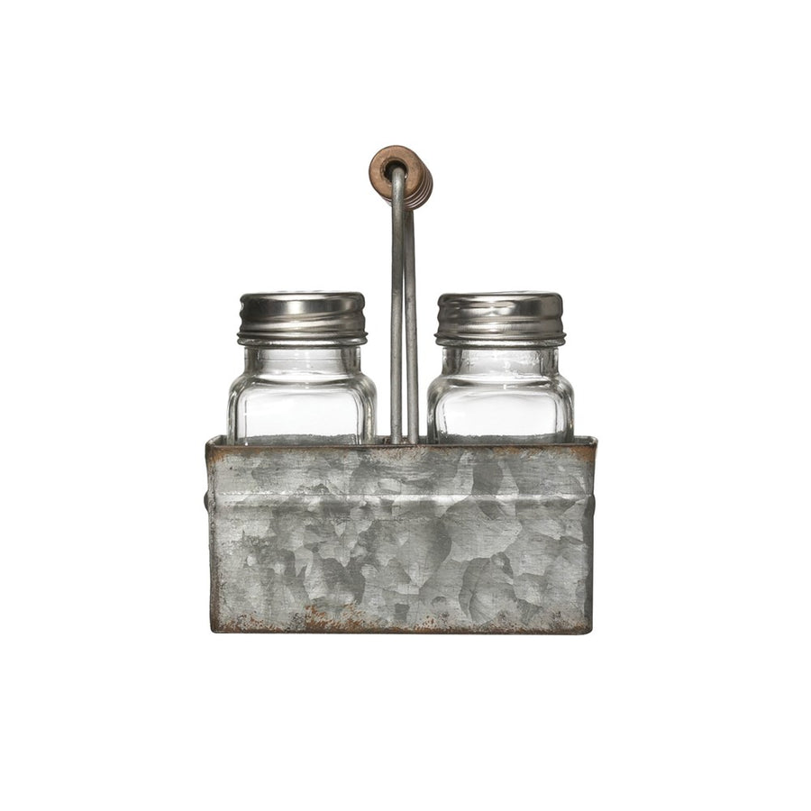 Salt & Pepper - Galvanized Caddy