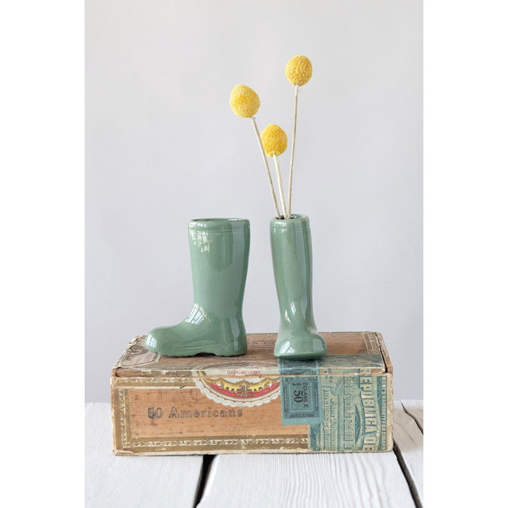 Stoneware Boot Vase