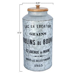 "Grains" Galvanized Container