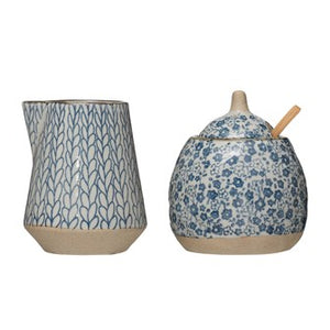 Stoneware Cream & Sugar Set