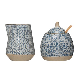 Stoneware Cream & Sugar Set