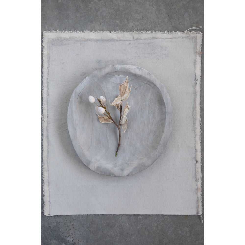 Grey Wash Wood Tray