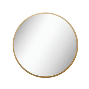 Round Gold Finish Framed Wall Mirror