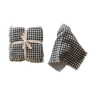 Black & White Gingham Napkin