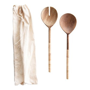 Wood Salad Servers