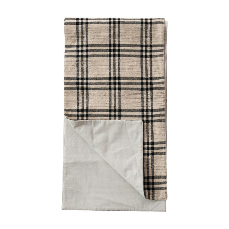Black Plaid Table Runner