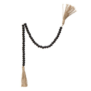 Black Wood Bead Garland