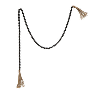 Black Wood Bead Garland