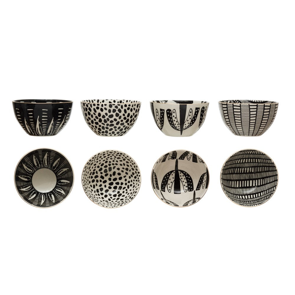 Electroplating Bowl with Pattern - Gold & Black