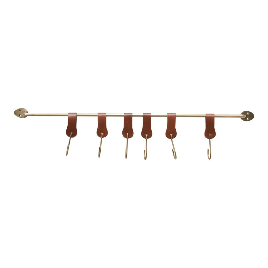 6 Hook - Leather Wall Hook