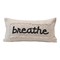 Breathe Embroidered Pillow with Eyelash Fringe