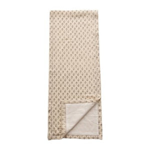 Floral Grey & Cream Table Runner