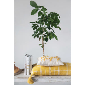 Sunny Yellow Throw Pillow