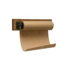 Wood and Metal Wall Bracket with Paper Roll