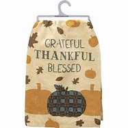 Grateful Pumpkin Kitchen Tea Towel