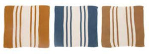 Cotton Knit Striped Dish Cloths, Set of 3 in Bag