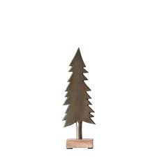 Metal Christmas Tree with Wood Base