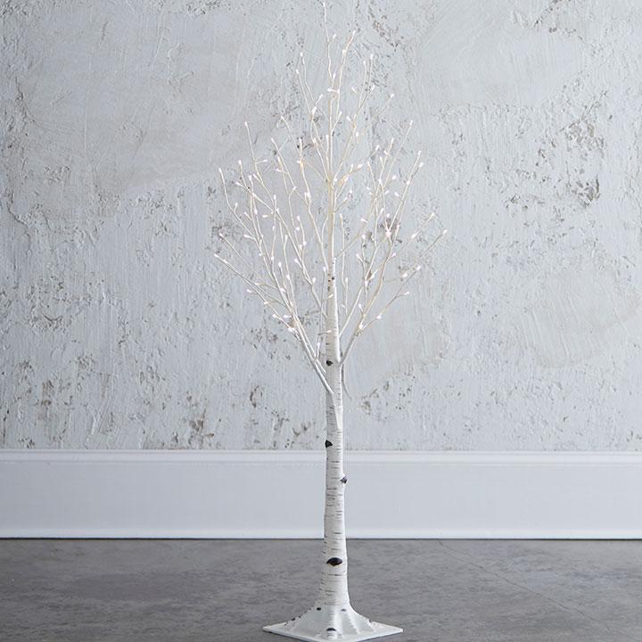 54" Lighted Birch Tree
