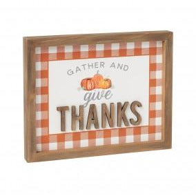 Gather And Give Thanks Sign