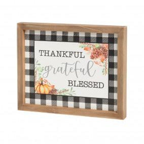 Thankful Grateful Blessed Sign