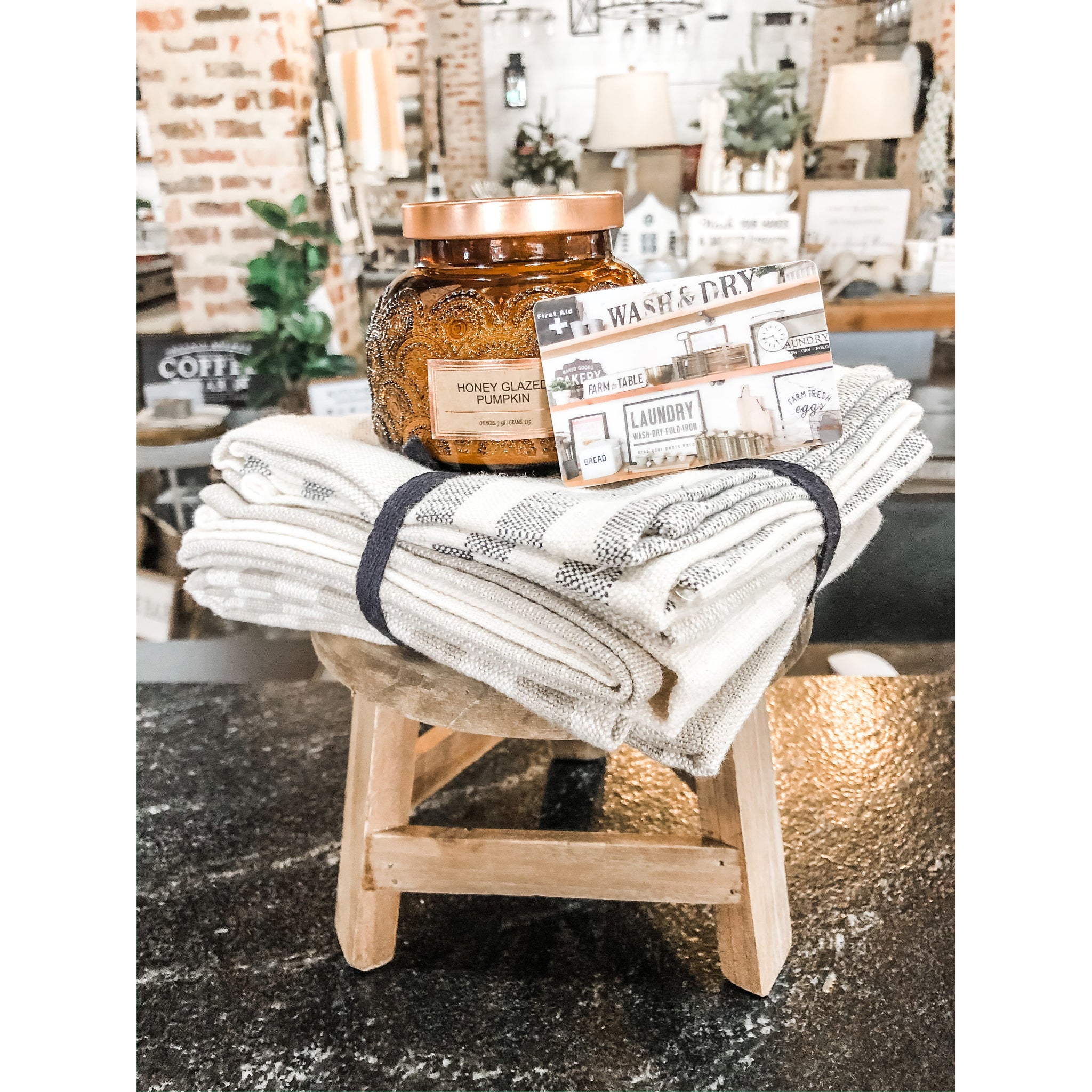 Black & White Stripe Jute Tote - Small Town Home & Decor