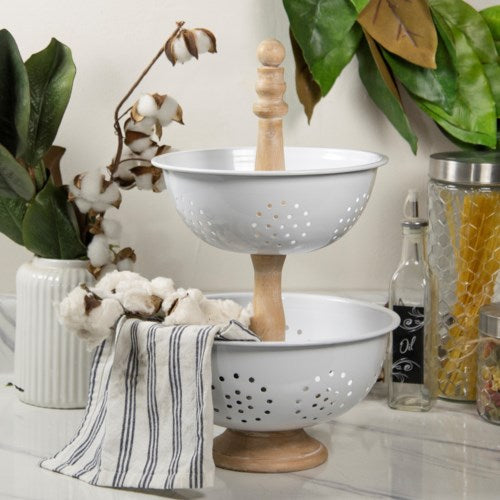 Tiered Enamel Basket Set