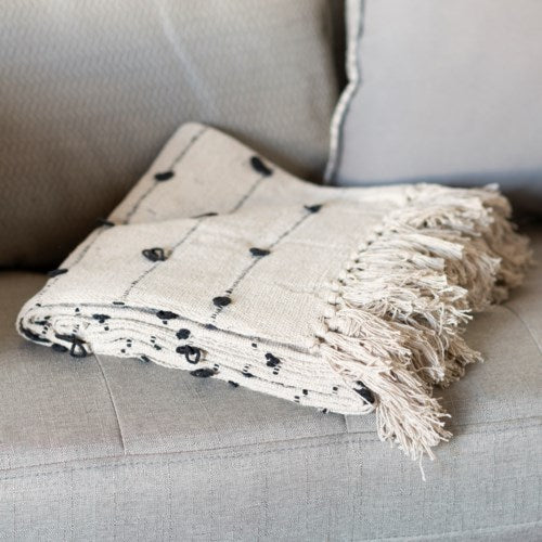 Dotted Cotton Throw Blanket