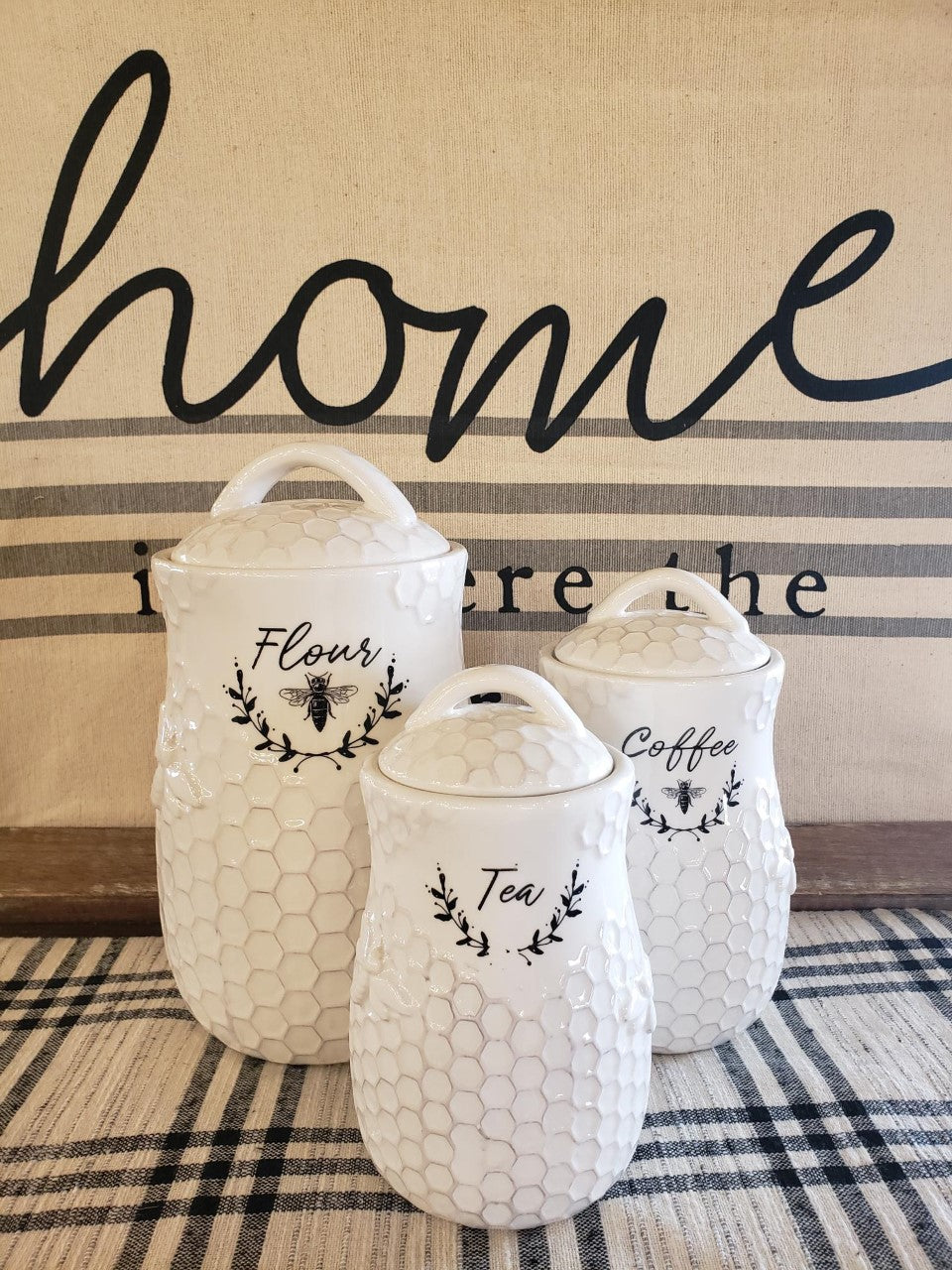 Honey Bee Canisters Set of 3