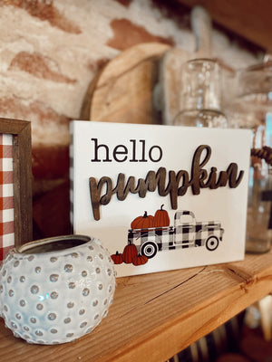 Hello Pumpkin Sign