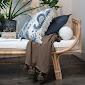 Stonewashed Pillow with Ikat Pattern and Tassels