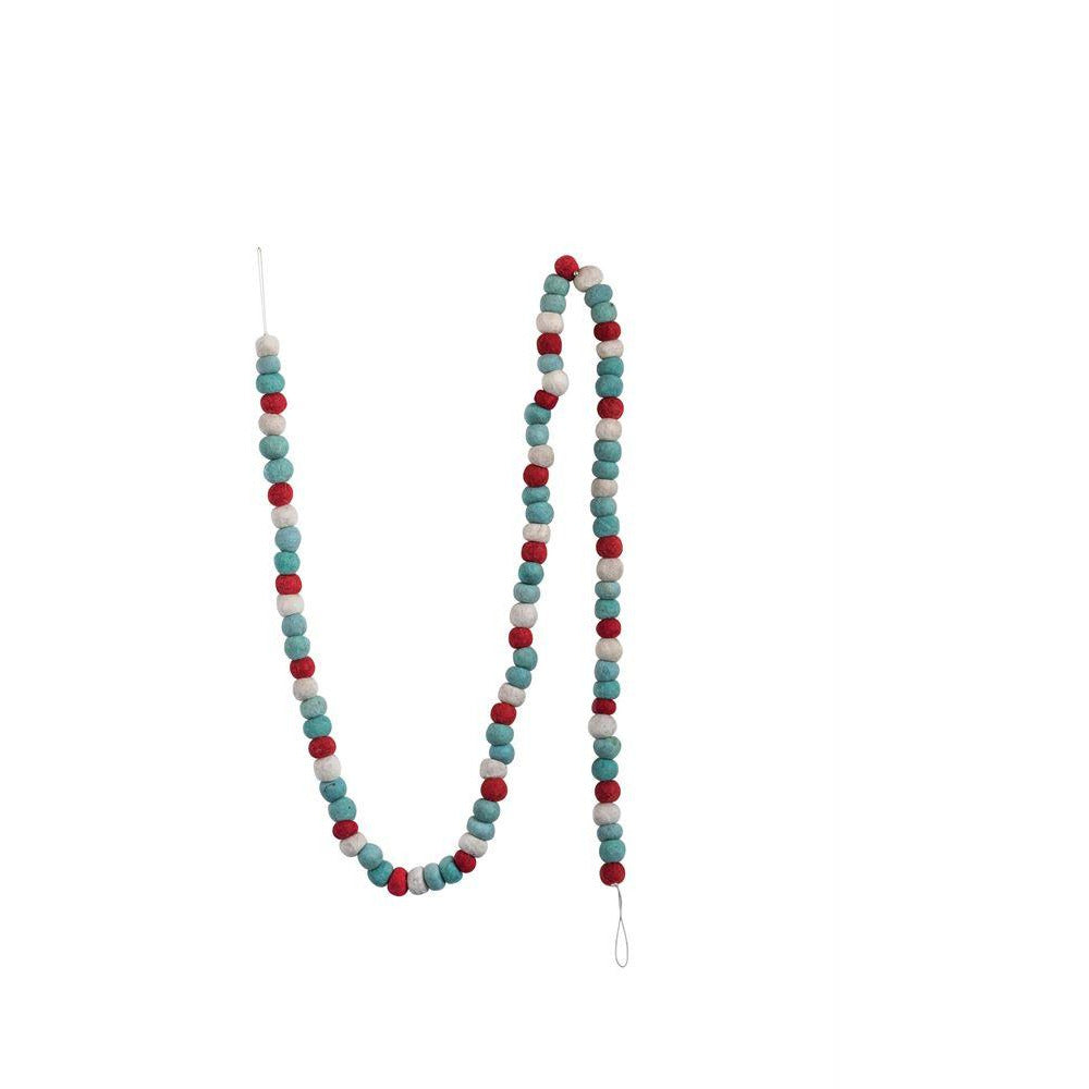96"L Wool Felt Ball Garland