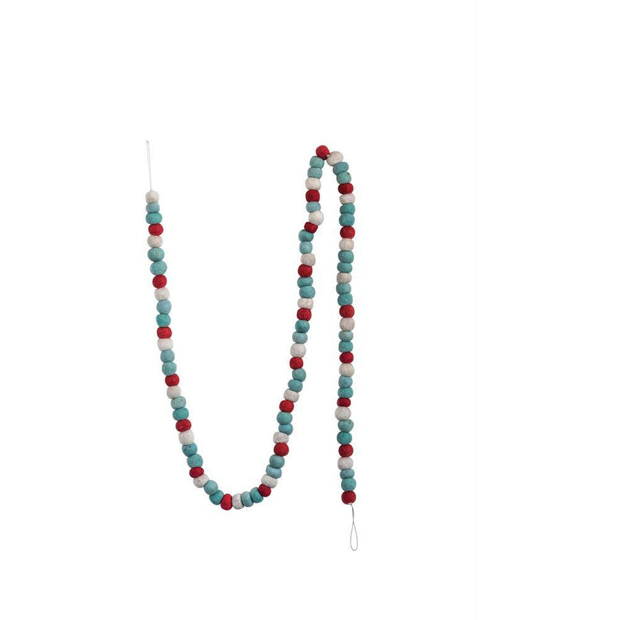 96"L Wool Felt Ball Garland