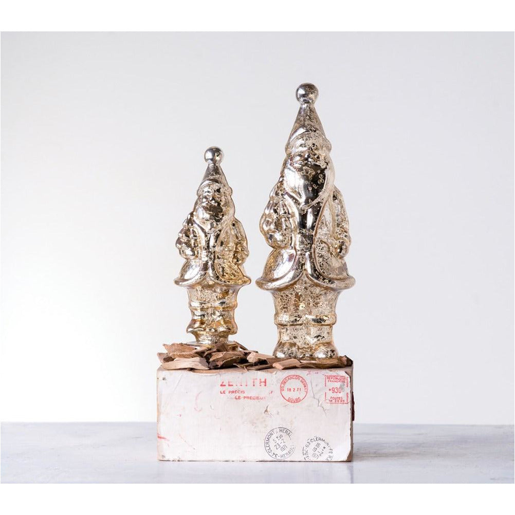 Mercury Glass Santas