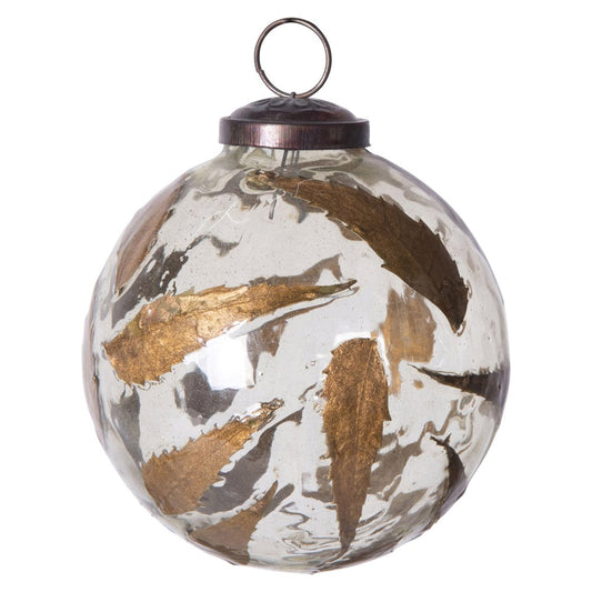 Gold Leaf Glass Ornament