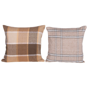 Fall Plaid Square Pillows