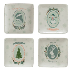 Dish with Holiday Image and Saying