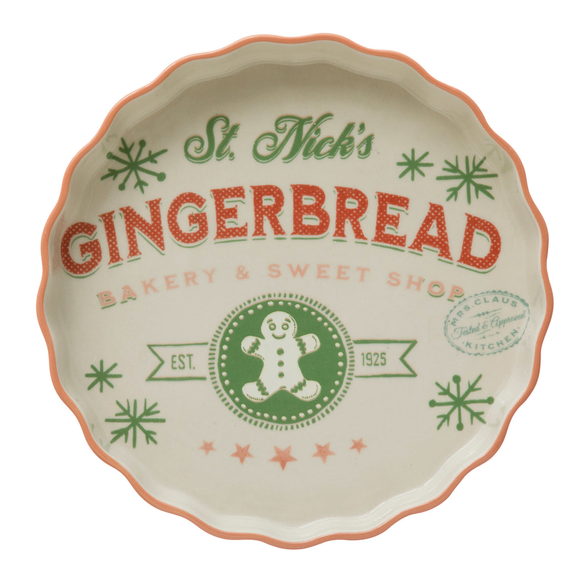 St. Nick's Gingerbread... Stoneware Pie Dish